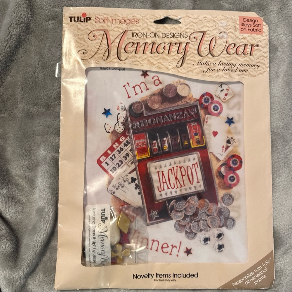 1 Iron-On Designs Memory Wear  I’m a Winner Jackpot Casino‎ Tulip Soft Images